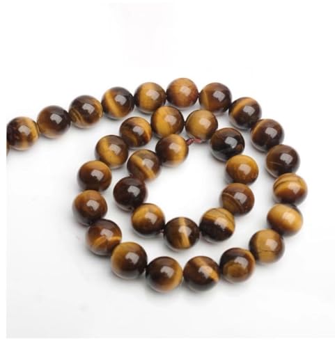 90pcs Adabele Natural Grade A Yellow Tiger Eye Healing Gemstone 4mm (0.16 inch) Small Round Beads Gem Stone Spacer for Jewelry Making GY26-4 - color: Grade a Tiger's Eye, size: 4mm (90pcs/1 Strand)