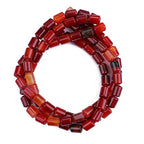 BEADIA Natural Red Agate Cylinder Stone Loose Semi Gemstone Beads for Jewelry Making 10mmx14mm 38cm - color: Red Agate, size: 10mm x 14mm