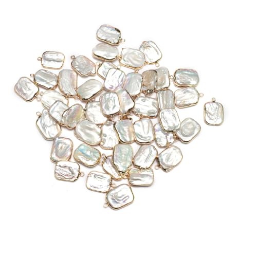 QSLLER 5pcs Natural Pearl Pendants Irregular Multiple Shapes Cultured Freshwater Baroque Pearl Charms for Jewelry Making Gift