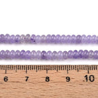 1 Strand Natural White Jade Rondelle Beads Strands Dyed Gemstone Beads Spacers for Jewelry Making Bracelets Necklace DIY Crafts 4.5x2.5~3mm 14.5" About 142~148pcs/strand Medium Purple - color: Medium Purple