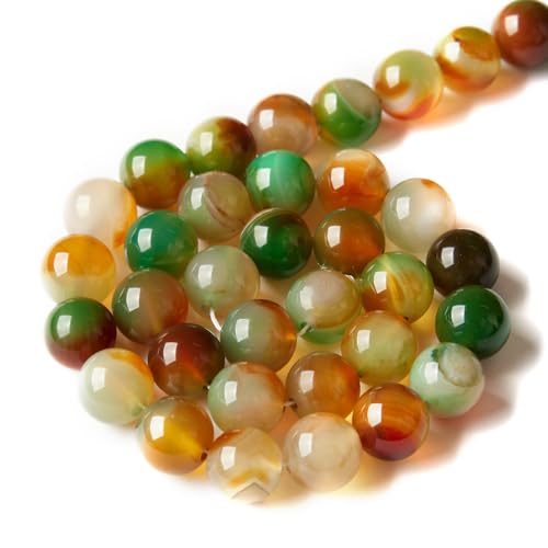 100pcs 6mm Peacock Agate Beads Natural Gemstone Beads Round Loose Beads for Jewelry Making - color: Peacock Agate, size: 6mm