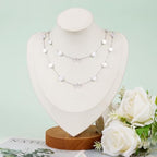KYUNHOO 13 Feet Stainless Steel Silver Jewelry Making Chains Clover Leaf Shaped Faux Pearl Chain Roll with Jewelry Clasps for Handcraft DIY - color: Clover Silver