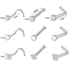 TKKUY 94PCS Mixed-pack Piercing Kits for All Body Piercings Stainless Steel 14G 16G 20G Jewelry and Needle with Tools Nose Septum Lip Ear Belly Button Cartilage Tragus
