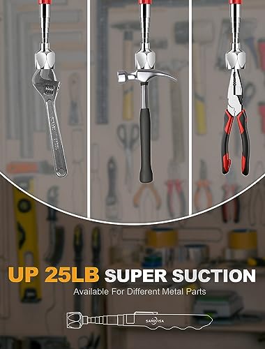 2 Pack Pickup Tool Set, 25 LB Telescoping Magnet Grabber Tool with Pocket Clip and 24 IN Flexible Claw Grabber Reacher Tool, Combo Grabbing Set with Anti-Rust Zinc Coating for Multipurpose Picking up - size: 2 Pack Magnetic Pickup Tool Set