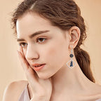 80Pcs Earring Hoop Jewelry Making Earring Beading Hoop Rings Earring Finding Hypoallergenic Square Earrings Beading Hoop Bulk Open Bezel Pendant Frame for DIY Crafts Accessories Supplies(Silver) - color: Square-silver