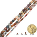 Natural Turquoise Beads, 2mm 180pcs Small Round Faceted Loose Gemstones for DIY Jewelry Making, Handmade Bracelet and Necklace Crafting, with Size Card - color: Turquoise, size: 2mm