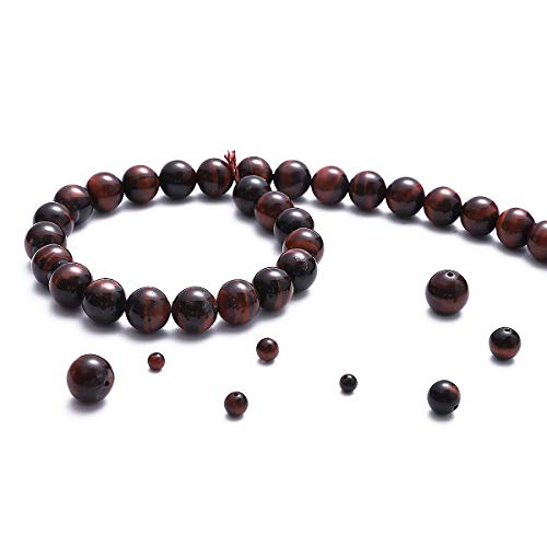 BEADIA Natural Red Tiger Eye Stone Round Loose Semi Gemstone Beads for Jewelry Making 10MM 38PCS - color: Red Tiger Eye, size: 10mm