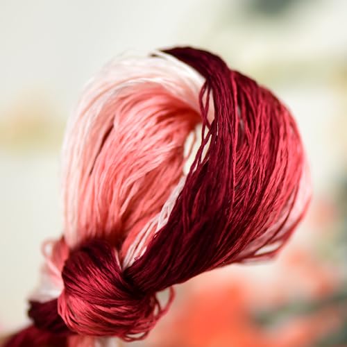 Mulberry Silk Floss Embroidery Thread Floss-Cross Stitch Threads China Silk Woven Jewelry Threads DIY Sewing Kits (48) - color: 48