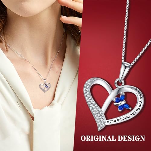 Forever Connected Mother & Son Necklace – Heart Pendant Gift for Mom, Sterling Silver Jewelry for Mother's Day or Birthday - style: Love D