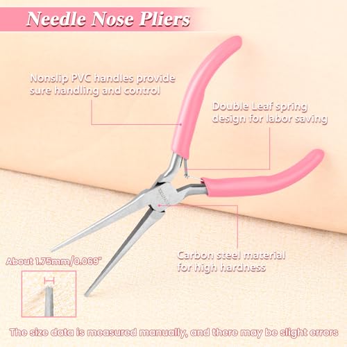 6-Inch Small Needle Nose Pliers for Jewelry Making Precision Extra Long Needle Nose Pliers Smooth Jaws Jewelry Pliers for Bending Wire and Small Object Gripping Jewelry Making Tools - style: Needle Nose Pliers