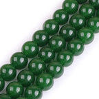 GEM-Inside Natural 12mm Green Taiwan Jade Gemstone Loose Beads Round Crystal Energy Stone Power for Jewelry Making 15" - color: Green Taiwan Jade, size: 12mm