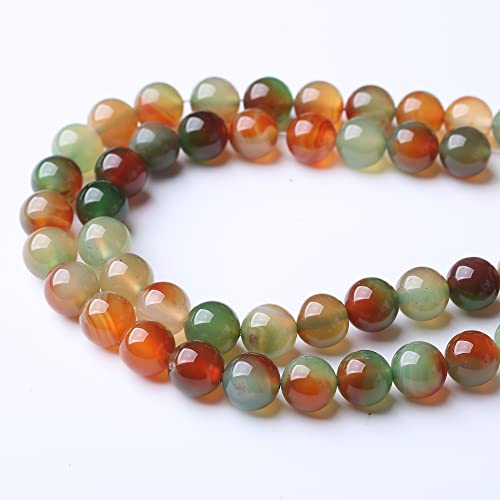 8MM Peacock Agate Round Loose Beads Natural Gem Beads Crystal Energy Stone Beads for Jewelry Making DIY Bracelet Necklace - color: Peacock Agate, size: 8MM