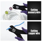 5.5 Inch Memory Wire Cutter Kit for Jewelry Making - Silver Memory Wire Loops - 200 Pieces - 12 AWG Stainless Steel - Part Number 5GD889 - color: Silver