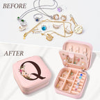 Inngeroo Mothers Day Mom Gifts from Daughter Son, Travel Jewelry Case Box Organizer Personalized Gifts for Mom Wife Women Daughter Friends Sister Grandma Aunt - style: Q