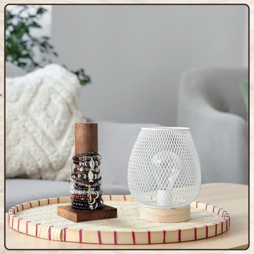 Threehoney Scrunchie Bracelet Display Stand Holder for Vendors 4 x 4 x 8 Inches Solid Wood Hair Tie Jewelry Storage Organizer for Women Store Showcase Home