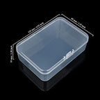 8 Pack Rectangular Clear Plastic Storage Containers Box with Hinged Lid for Beads and Other Small Craft Items (4.92 x 3.35 x 1.38 inch) - size: 4.92 x 3.35 x 1.38 inch