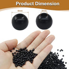 2500 Pcs 4mm Black Acrylic Round Beads, Pearl-Luster Loose Beads for Adult Jewelry Making, Bracelet and Necklace Crafting Supplies - color: Black