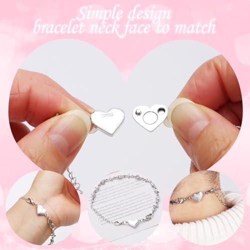 925 Silver Magnetic Necklace Clasps and Closures, Double Lobster Magnetic Necklace Clasps for Bracelet and Necklace Extender (5silvery) - color: 5silvery