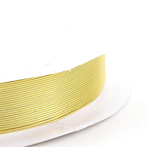 82FT 0.2mm Copper Wire Tarnish Resistant 32 Gauge Light Gold Metal Craft Art Wire for Jewelry Making Beading - color: Light Gold, size: 32 Gauge