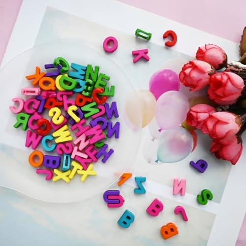 Looconi 400pcs Colorful Letter Beads, Big Hole,A-Z Resin Pendants,3D Loose Beads for Jewelry Making,Key Chains,Crafts - color: PendantColorful