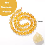Raicegs 100pcs 8mm Citrine Beads Natural Gemstone Beads Round Loose Beads for Jewelry Making DIY Bracelets Necklace - color: Citrine, size: 8mm Round