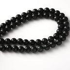 Black Turquoise Stone Beads for Jewelry Making Gemstone Round Crystal Bracelet Necklace 1 Strand 15.5inch 31PCS 12MM - color: Black turquoise, size: 12MM
