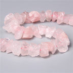 10-13mm Natural Irregular Freeform Raw Rose Quartz Stone Nugget Beads Reiki Crystal Healing Minerals Quartz Bead DIY Jewelry Making - color: Rose Quartz