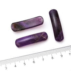 5PCS Natural Amethyst Stone Rectangle Curved Beads Gemstone Pendants Connectors for DIY Bracelet Neclace Jewelry Making - color: Amethyst
