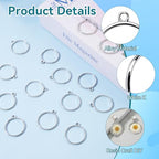 100 Pcs Round Open Bezel Pendants, 31x27mm Open Bezels for Resin Jewelry Making, Alloy Hollow Frames Silver Round Open Bezels for DIY Crafts, Keychain, Necklace, Earring Findings
