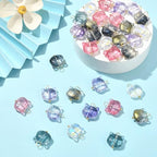 Ipotkitt 100 Pcs 5 Colors Glass Cat Head Charms Colorful Crystal Animal Head Kitten Cute Pet Charms with Golden Tone Brass Loops for Jewelry Making - color: 100pcs-Glass Cat Head Charms