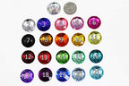 Allstarco 25mm Flat Back Round Acrylic Rhinestones Plastic Circle Gems for Costume Making Cosplay Jewels Pro Grade Embelishments - 20 Pieces (Pink Fuchsia H108) - color: Pink Fuchsia H108