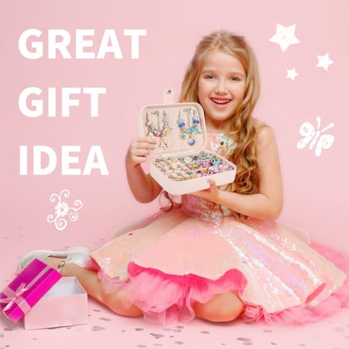 Sofier Charm Bracelet Making Kit for Girls Jewelry Box Jewelry Making Kit Gifts for Girls 4-12 DIY Craft Toys Birthday Christmas - color: Jewelry Box