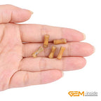 GEM-Inside 30Pcs 5x12mm Natural Orange Yellow Chrismatite Jade Stone Plant Bamboo Knot Bone Charms Beads for Jewelry Making Power Energy Chakra Stone Beads - color: Orange Yellow Chrismatite Jade