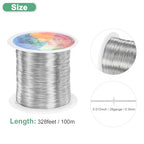 M METERXITY 0.3mm Jewelry Wire, 28 Gauge 328FT Craft Wire Copper Beading Wire for Jewelry Making/Planting/Weaving/DIY Crafting, Soft Metal Wires [100M, Silver White] - color: Silver White, size: 0.3mm 28 Gauge