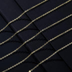 Crisjanggo 32.8 Feet 14K Gold Plated Brass Chains for Jewelry Making Men Women DIY Craft Necklace Bracelet Chains Roll Bulk with Lobster Clasps and Jump Rings - color: Rolo Gold