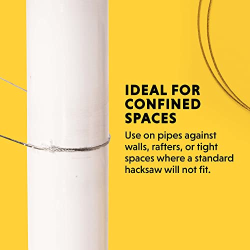 General Tools PVC Pipe Cable Saw #858-24-Inch - Serrated and Cuts PVC, PE, and ABS Pipes - Hand Tools, Orange, Silver