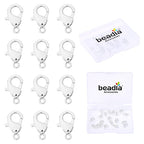 BEADIA Silver Plated Lobster Clasps Non Tarnish 10mm 20pcs for Jewelry Making Findings - color: Lobster Clasps Silver, size: 10mm
