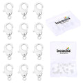 BEADIA Silver Plated Lobster Clasps Non Tarnish 10mm 20pcs for Jewelry Making Findings - color: Lobster Clasps Silver, size: 10mm