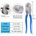 Newdeli Battery Cable Lug Crimping Tool 10-1/0 AWG with Wire Cutter and 60Pcs Copper Ring Terminals 8 Sizes Cable Lugs Set, Heavy Duty Wire Crimper for Battery Wire Terminal - style: Crimper with Cutter and 60Pcs Lugs