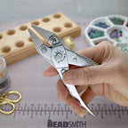 The Beadsmith Flat Nose Parallel Plier - 5.5 inches (140mm), Steel tool for jewelry making, with spring - style: Brass Jaw - 140mm