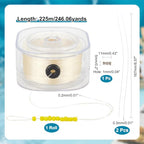 PH PandaHall 246 Yards 0.2mm String for Bracelet Beading Thread Seed Bead Thread Sewing String with Leading Wire and Organizing Case for Leather Stitching Beading Jewelry Bracelets Making Beige - size: 0.2mm, style: Beige