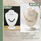 MOOCA 3 Pcs Set Tan Linen Combination Display Jewelry Stand Bust for Necklaces, Earrings, Rings, Jewelry Display For Vendors - color: Tan Linen, 3 pieces