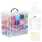 SGHUO Bead Organizer Box, 84 pcs Small Organizers, 4-Tier Stackable Storage Container Box for Art Craft Storage, Washi Tape, Kids Toys, Jewelry, Beauty & Sewing Supplies - style: 4 tier-mix