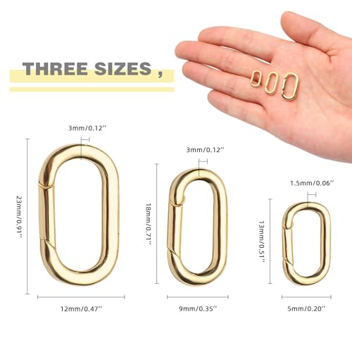 10pcs 14K Gold Plated Oval Clasps,Jewelry Clasps,Gold Paper Clip Clasps,DIY Bracelets Necklaces Jewelry Making and Repairing (Gold-19mm) - color: Gold-19mm