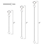 3 Pcs 925 Sterling Silver Box Chain Necklace Extenders | Durable Strong Removable Necklace Bracelet Anklet Extension Jewelry Making Chains (2 3 4 Inch, 0.8/1mm) - style: 1mm