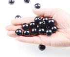 AD Beads Large Hole Wood Spacer Wooden Jewelry Making Bracelet Necklace Chandelier, Large Wooden Rosary Beads Craft Beads (16mm 100pcs, Black) - color: Black, size: 16mm 100pcs