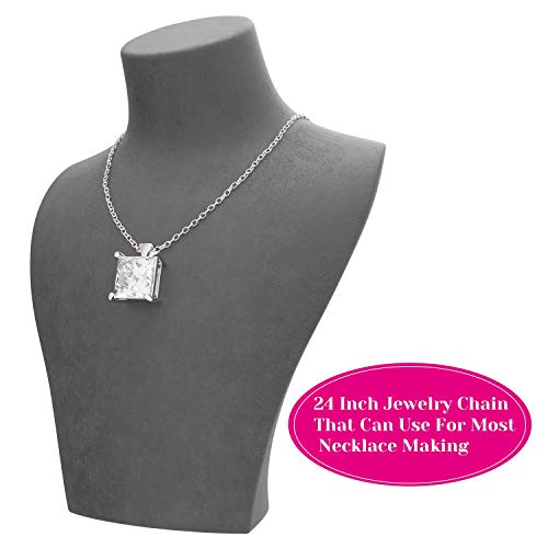 selizo 30 Pack Jewelry Making Chains Necklace Chain Bulk Silver Plated Necklace Chains for Necklace Jewelry Making, 1.2 mm (24 Inches) - size: 24 Inches