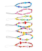 MYCUTEY DIY Phone Charm Making Kit with 657Pcs Colorful Pony,Letter,Football,Star,Flower Beads,Craft Supplies for Jewelry-Making,Necklace,Bracelet Personalized Name Making Gift for Women Kids Girls - color: Phone Charm Kit
