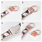 SPEEDWOX 20 Pcs 0.8" Rose Gold Key Fob Hardware Set, 8 Inches Glass Breaking Pliers with Rubber Tips, for Wristlet Keychain Key Lanyard Making - size: 0.8" Rose Gold