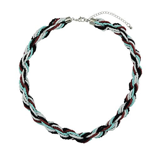 Bocar Fashion Seed Beads Statement Collar Necklace for Women (NK-10408) - color: mix